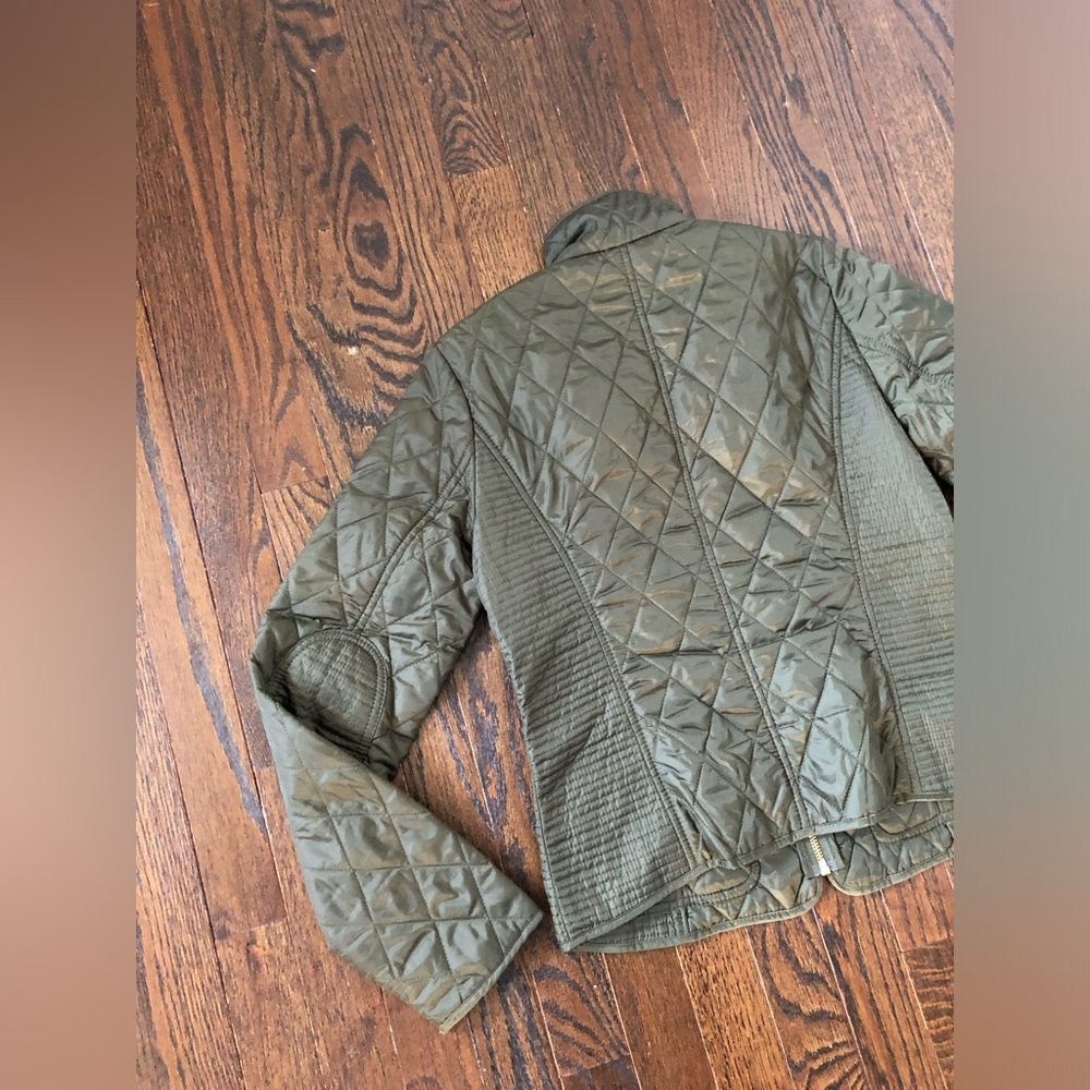 Banana Republic Women’s XS Dark Olive Green Quilted Full-Zip Field Jacket - EUC! - Picture 14 of 15